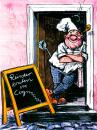 Cartoon: ... (small) by GB tagged koch kochen essen alkohol gastronomie schnaps promille gourmet nahrung restaurant speiselokal spezialitäten menue