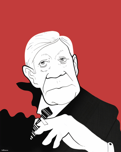 Cartoon: Helmut Schmidt (medium) by Valbuena tagged caricature,cartoon,helmutschmidt,art