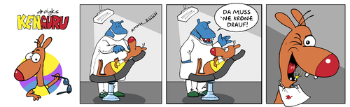 Cartoon: KenGuru Krone (medium) by droigks tagged zahnarztbesuch,patient,droigks,krone,zahnbehandlung,zahnarzt,känguru,zahnarzt,zahnbehandlung,krone,droigks,patient,zahnarztbesuch