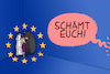 Cartoon: EU Korruptionsskandal (small) by leopold maurer tagged eu,korruption,parlament,katar,bestechung,abstimmung,einflussnahme,politisch,parlamentsvize,kaili,präsidentin,abgeordnete,leopold,maurer,karikatur,cartoon