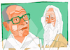 Cartoon: Tagore and Mahfouz (small) by omar seddek mostafa tagged tagore,and,mahfouz