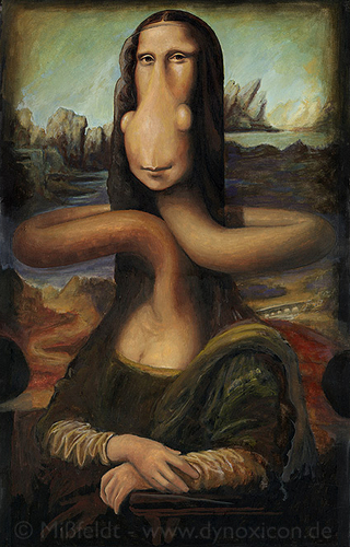 Cartoon: Mona Lisa (medium) by M Missfeldt tagged leonardo,da,vinci,renaissance,smile,woman,art,history