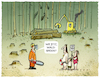Cartoon: Forstwirtschaft (small) by markus-grolik tagged wald,waldbaden,baum,forst,forstwirtschaft,papier,grün,mitter,natur,umwelt,umweltbewusstsein
