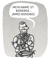 Cartoon: Geschüttelt und nicht gerührt (small) by markus-grolik tagged james,bond,007,craig,bondage,spectre,skyfall,agent,cartoon,grolik,schlimme,wortspiel