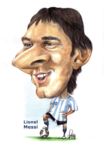 Cartoon: Lionel Messi (medium) by Szena tagged caricatur,messi,argentine,barcelona,football,star