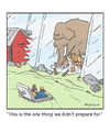 Cartoon: Salt and Prepper (small) by creative jones tagged climate,mini,ice,age,change,mammoth,prepper,bugout,shelter,underground