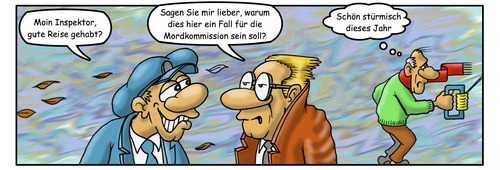 Cartoon: Herbst-Wind (medium) by Troganer tagged herbst,wind,mord,polizei,untersuchung,ehe,beziehung,unterdrückung