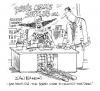 Cartoon: Magazine gag cartoon USA (small) by Ian Baker tagged clown business shoes downsize industry cut backs