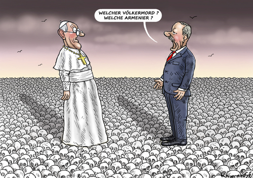 Cartoon: Armenier Papst und Edrogan (medium) by marian kamensky tagged armenier,papst,und,edrogan,armenier,papst,und,edrogan