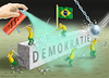 Cartoon: FASCHISTENINSEKTENBEKÄMPFUNG (small) by marian kamensky tagged bolsonaristenansturm,brasilien,putsch
