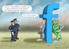 Cartoon: UNSCHULDSLAMM ZUCKERBERG (small) by marian kamensky tagged zuckerberg,facebook,social,media,mobbing,rassismus,g20