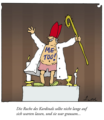 Cartoon: The empire (medium) by fussel tagged köln,dom,weihnachtsmesse,kardinal,meissner,femen,protest,cologne,nackt