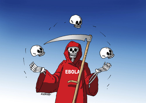 Cartoon: ebo-far (medium) by Lubomir Kotrha tagged ebola,word,people,epidemics