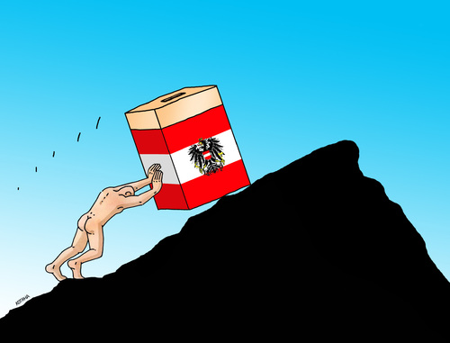 Cartoon: sizyaustria (medium) by Lubomir Kotrha tagged austria,elections,president,europa,eu