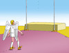 Cartoon: anjelskok (small) by Lubomir Kotrha tagged sport,athletics,high,jump