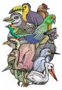 Cartoon: The eleven birds (small) by javierhammad tagged birds nature ecology enviroment natural