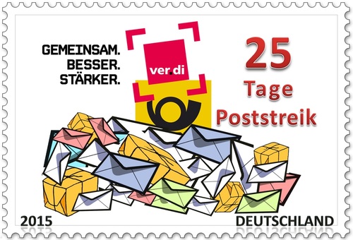 Cartoon: Sondermarke (medium) by Andone tagged streik,verdi,post,briefmarke
