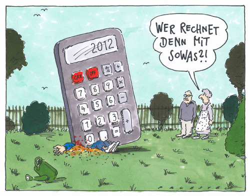 Cartoon: rechner (medium) by Andreas Prüstel tagged überraschung,taschenrechner,tod,überraschung,taschenrechner,tod,sterben,rechnen,mathe