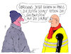 Cartoon: farbenspiel (small) by Andreas Prüstel tagged protestbewegungen,frankreich,paris,gelbwesten,rote,schals,cartoon,karikatur,andreas,pruestel
