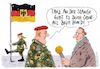 Cartoon: stange (small) by Andreas Prüstel tagged bundeswehr,nötigungen,stangentanz,kaserne,pfullendorf,fahnenstange,cartoon,karikatur,andreas,pruestel