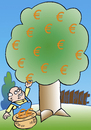 Cartoon: Erntehelfer (small) by astaltoons tagged geldanlage,euro,börse