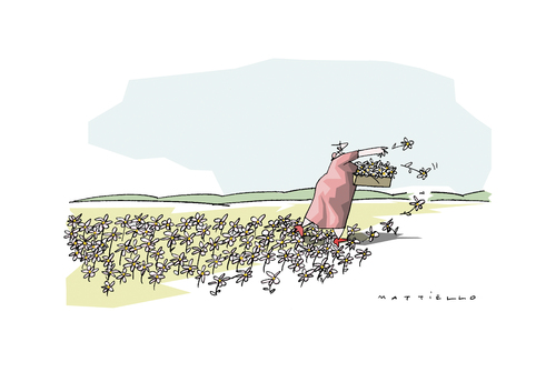 Cartoon: Frühling (medium) by Mattiello tagged jahreszeiten,frühling,blumen,grün,gras,ostern,jahreszeiten,frühling,blumen,grün,gras,ostern