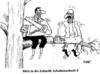 Cartoon: Im Geäst (small) by RABE tagged schuldenschnitt,griechenland,eurokrise,banken,zinsen,eu,euro,rettungsschirm,finanzchefs,hellas,baum,ast,säge,börse
