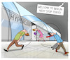 Cartoon: Hyperloop (small) by Cloud Science tagged hyperloop mobilität zukunft transport zug verbindung reisen mobility digitalisierung verkehr tesla innovation geschwindigkeit schnell globalisierung elon musk tech technik technologie