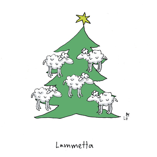 Cartoon: Weihnachstbaum (medium) by Lo Graf von Blickensdorf tagged weihnachstbaum,christbaum,weihnachten,tannenbaum,weihnachstbaum,christbaum,weihnachten,tannenbaum,lamm,lametta,stern,lämmer