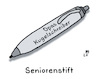 Cartoon: Seniorenstift (small) by Lo Graf von Blickensdorf tagged altersheim,seniorenstift,altersresidenz,kugelschreiber,stift,opa,großvater,wortspiel