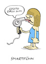 Cartoon: Haartrockner 4.0 (small) by Bregenwurst tagged föhn,smartphone,digital,ki,haare,descartes