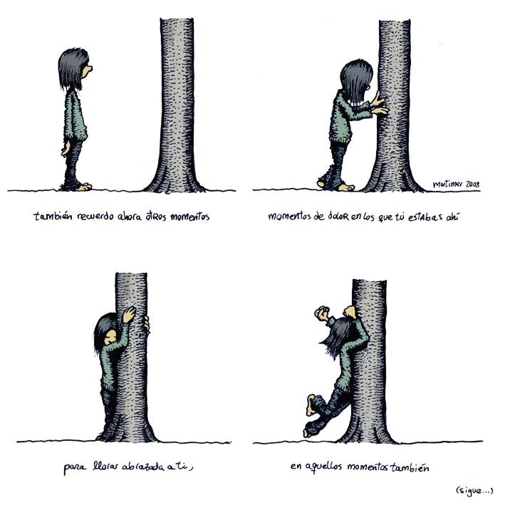 Cartoon: Abraza arboles 3 de 4 (large) by mortimer tagged mortimer,mortimeriadas,cartoon,arbol,treebeing,deforestation,tree,hugger,abraza,arboles,abrazarboles,comic,ecologia