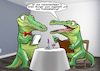 Cartoon: Biofleisch (small) by Chris Berger tagged krokodil,alligator,freilandhaltung,ungeimpft,fleisch,bio,vegan