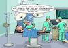Cartoon: Im OP Raum (small) by Chris Berger tagged chirurgie,chirurg,doktor,operation,op,fake,falsche,identität