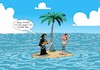 Cartoon: Inselwitz (small) by Chris Berger tagged insel,tod,palme,schiffbrüchiger,meer
