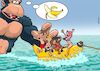 Cartoon: Kong vs Bananaboat (small) by Chris Berger tagged king,kong,banane,boot,urlaub,freizeit,meer,adria
