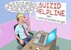 Cartoon: Selbstmord Hotline (small) by Chris Berger tagged suizid,selbstmord,hotline,telefon,seelsorge