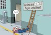 Cartoon: Unfall (small) by Joshua Aaron tagged unfall,betrieb,unfallfrei,leiter,beinbruch,verletzung