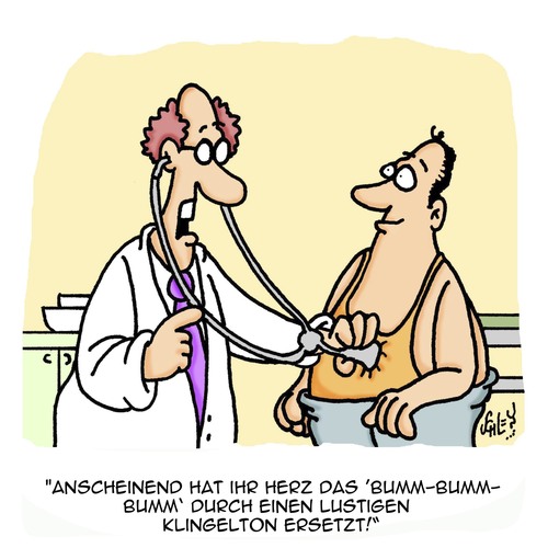 Cartoon: Haste Töne??!! (medium) by Karsten Schley tagged patienten,gesundheit,ärzte,klingeltöne,handys,kommunikation,technik,gesundheit,patienten,ärzte,klingeltöne,handys,kommunikation,technik