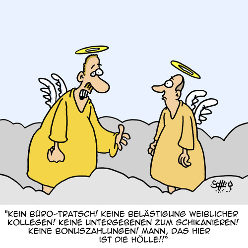 Cartoon: Heilige Sch...! (medium) by Karsten Schley tagged paradies,religion,glaube,christentum,himmel,engel,business,wirtschaft,büro,jobs,paradies,religion,glaube,christentum,himmel,engel,business,wirtschaft,büro,jobs