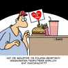 Cartoon: Denkt nach! (small) by Karsten Schley tagged fastfood,nahrungsmittel,industrie,wirtschaft,business,genetik,wissenschaft,tiere,menschen,gesundheit