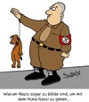 Cartoon: Doofer Nazi (small) by Karsten Schley tagged nazis,neonazis,rechtsextremismus,faschismus,politik,verbrechen,kriminalität,tiere,haustiere