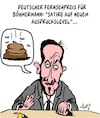 Cartoon: Fernsehpreis für Böhmermann (small) by Karsten Schley tagged böhmermann,zwangsgebühren,fernsehen,tv,niveau,satire,medien,gesellschaft