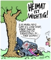 Cartoon: Heimat... (small) by Karsten Schley tagged regierung,politik,heimatministerium,glasfasernetze,mobilnetze,internet,wichtigkeit,seehofer,prioritäten,groko,gesellschaft,deutschland