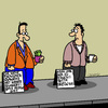 Cartoon: HILFE! (small) by Karsten Schley tagged armut,arbeitslosigkeit,design,mode,kleidung,fashion