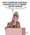 Cartoon: Le Monde (small) by Karsten Schley tagged haine,racisme,facebook,nazis,medias,sociaux,technologie,politique,propagande