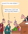 Cartoon: Objection! (small) by Karsten Schley tagged justice,lois,juges,accusation,defense,interrogatoire,crime