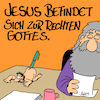 Cartoon: Rechts (small) by Karsten Schley tagged religion,christentum,gott,jesus,bibel,glaube,mythen,ostern,aberglaube,kirche