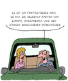 Cartoon: Super Navi! (small) by Karsten Schley tagged navi,gps,autos,technik,fahren,männer,frauen,ikea,wirtschaft,shopping,gesellschaft