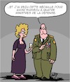 Cartoon: Un Survivant (small) by Karsten Schley tagged militaire,politique,guerre,officiers,defense,politiciens,ministres,gouvernements,societe
